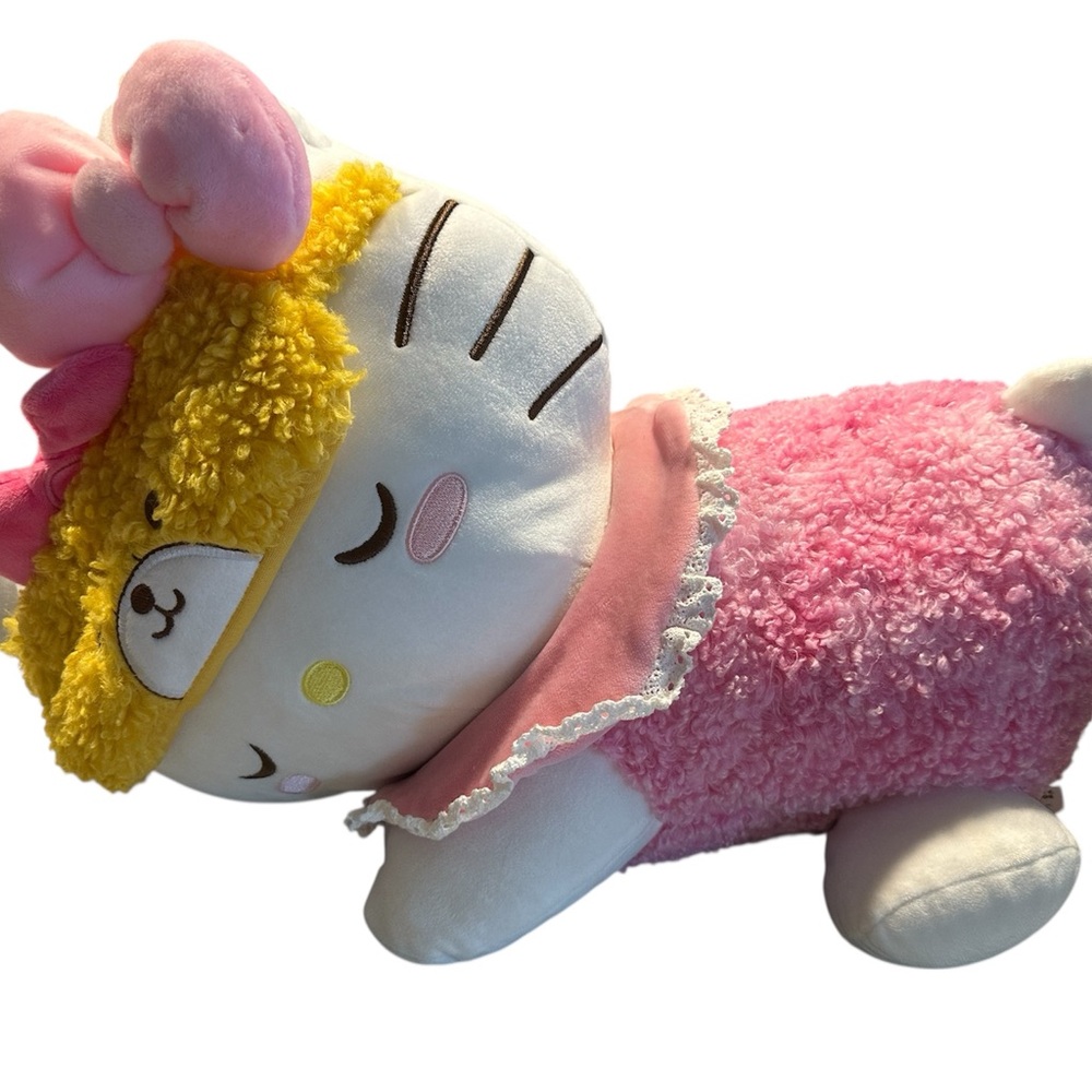Sanrio Hello Kitty and Friends Sleeping Plush 18" Pink White Stuffed Animal Toy